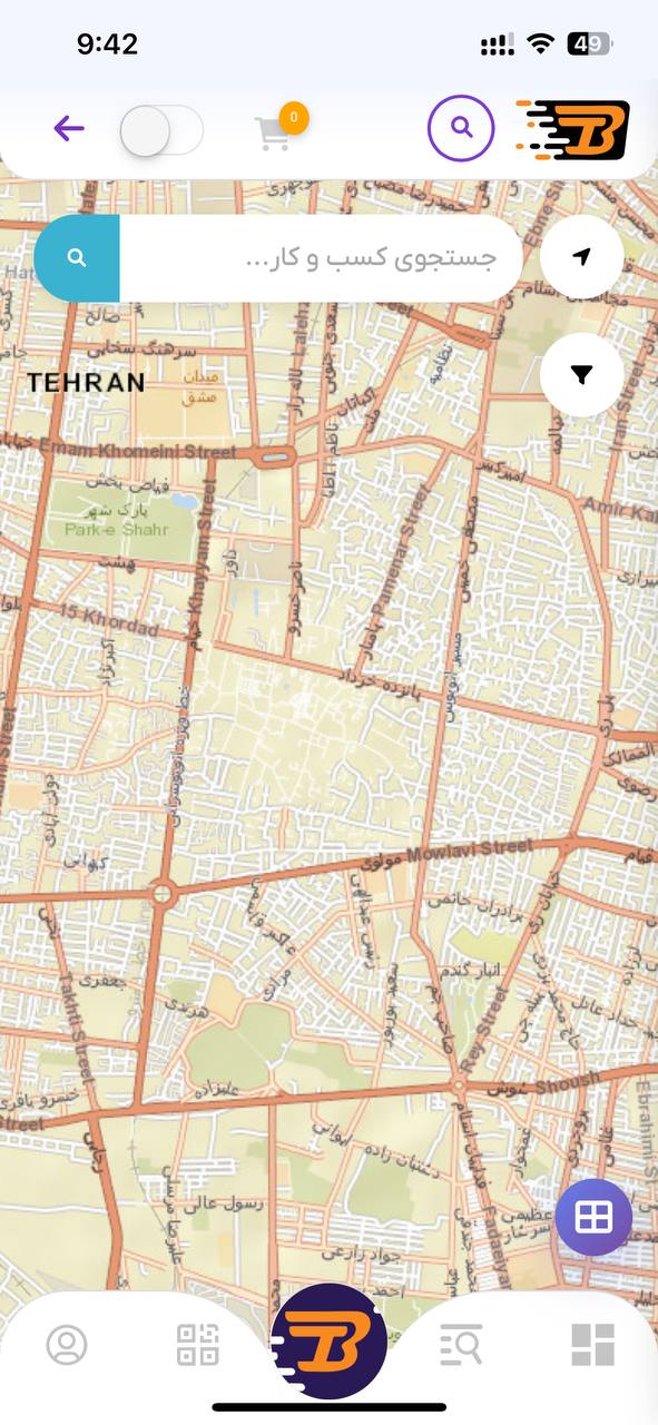 اسکرین شات اپلیکیشن بازاری