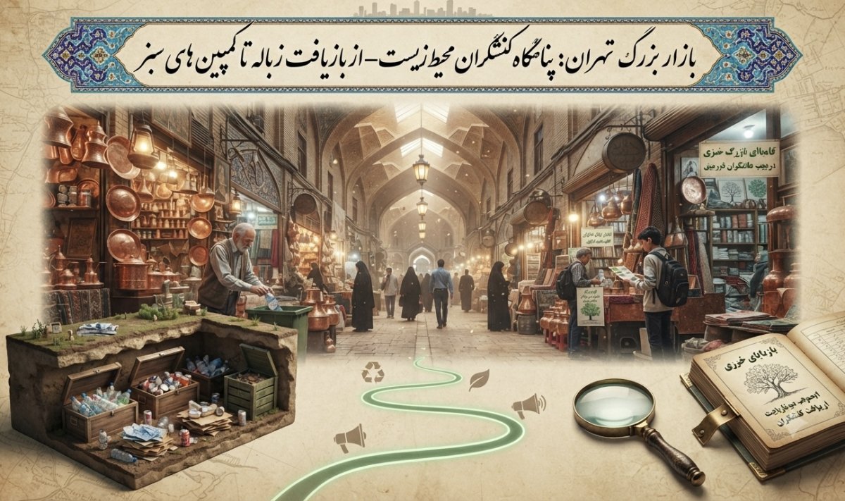 بازار بزرگ تهران: پناهگاه کنشگران محیط زیست – از بازیافت زباله تا کمپین‌های سبز
